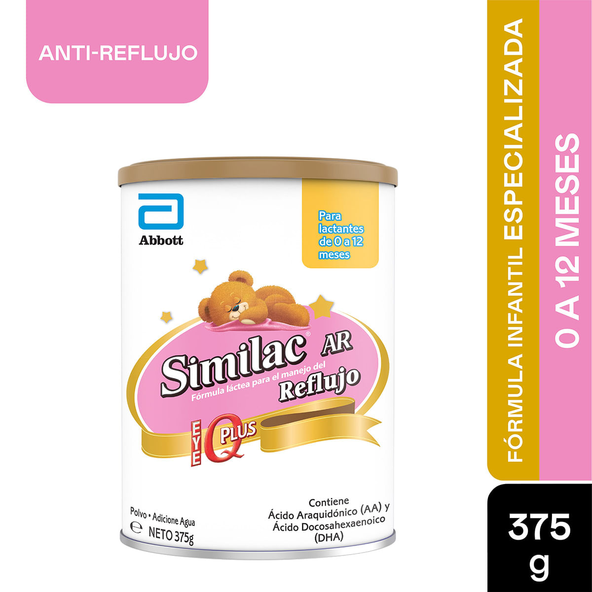 Fórmula Láctea Abbott Similac AR Reflujo IQ Plus 0-12 Meses Polvo Tarro x 375 g