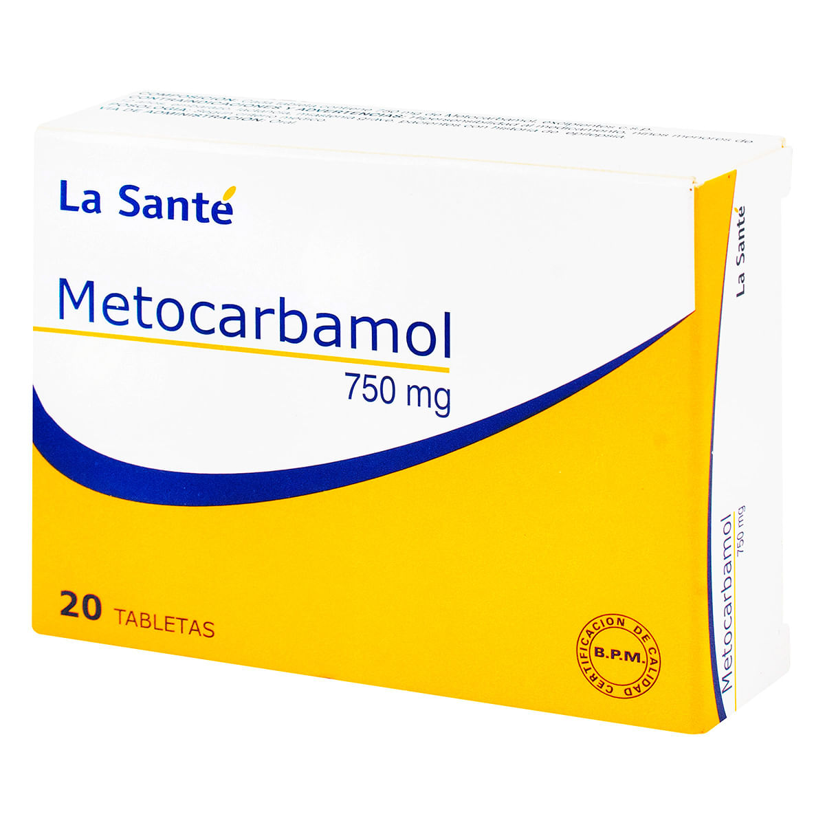 Metocarbamol 750 Mg La Santé Caja X 20 Tabletas.