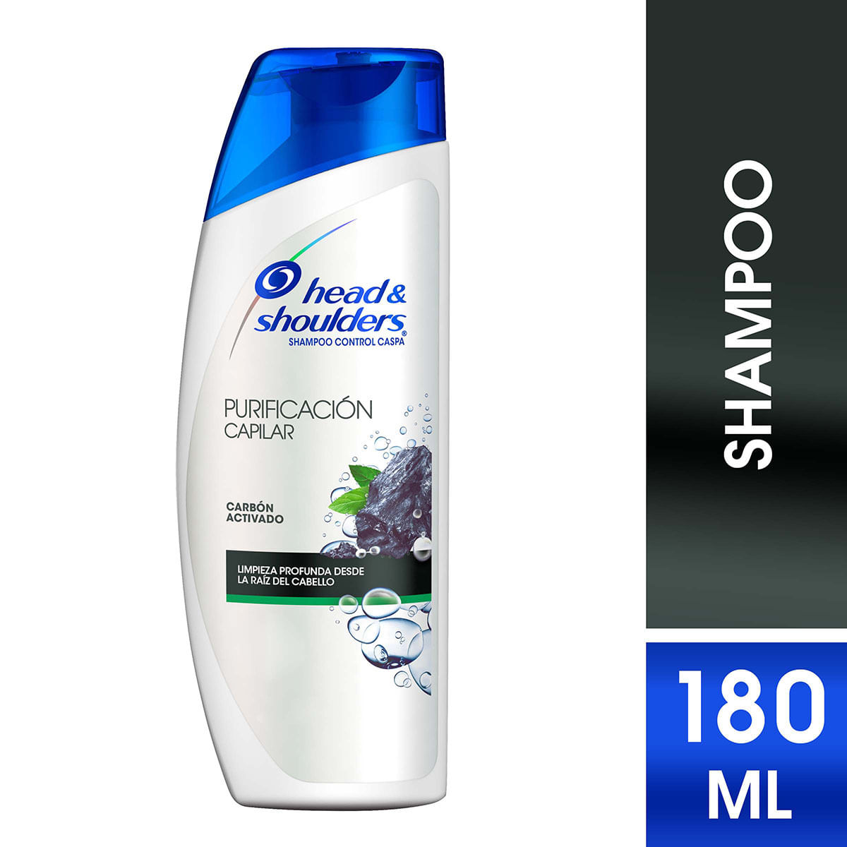 Shampoo Head & Shoulders Purificación Capilar Carbón Frasco x 180 mL