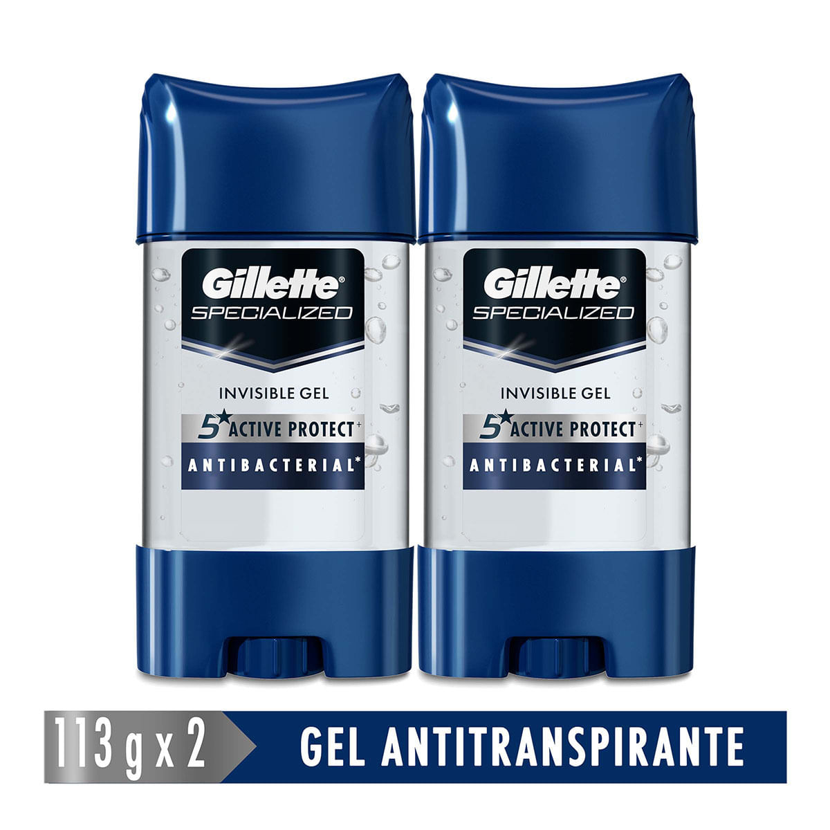 Antitranspirante Gillette Clear Gel Protección Antibacterial Barra x 113 g Oferta Especial.