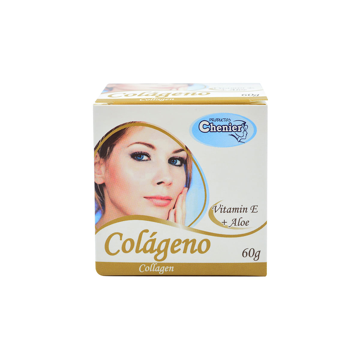 Crema Facial Chenier Colágeno Vitamina E y Áloe Caja x 60 g.