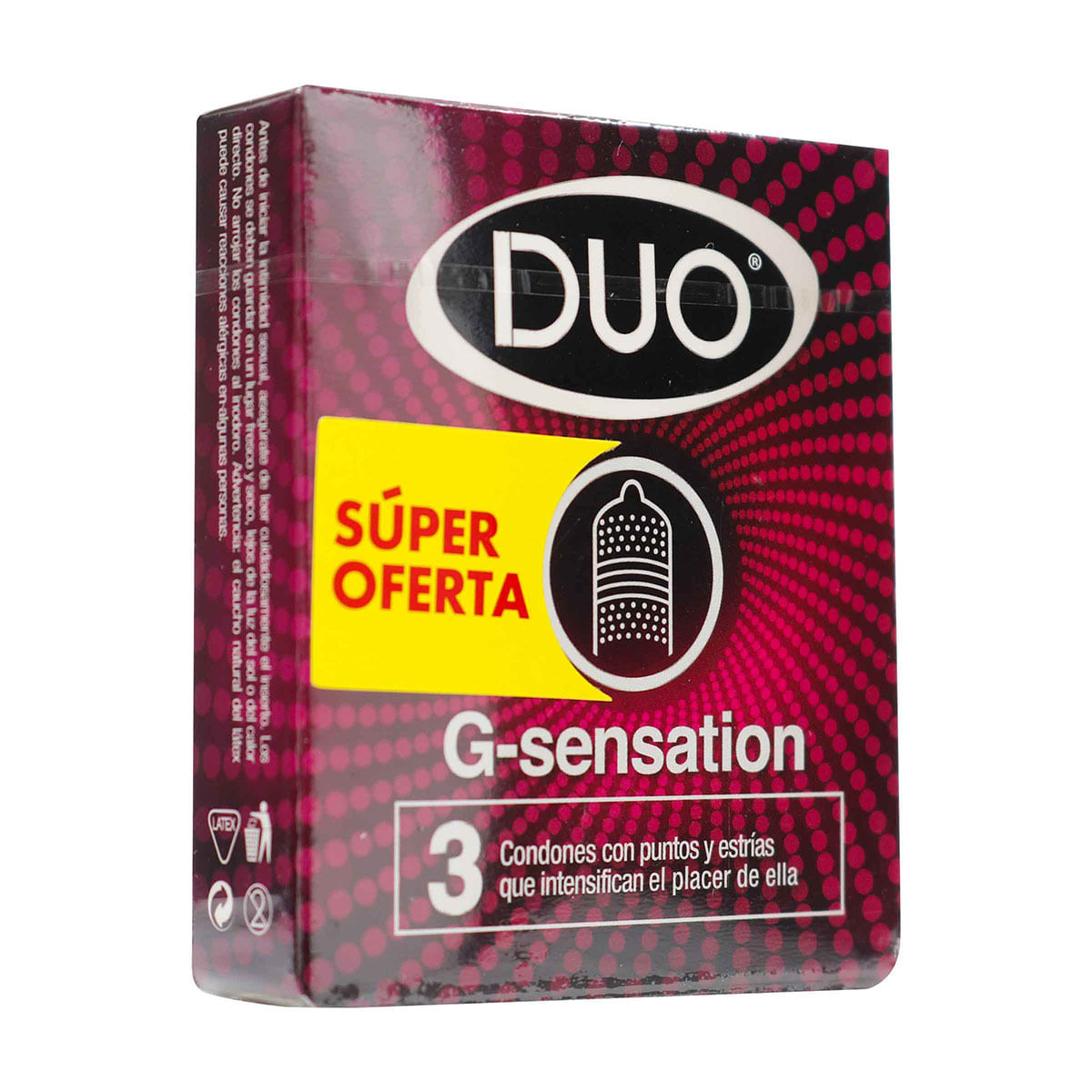 Condones Dúo G-Sensation Caja x 3 Uds Súper Oferta