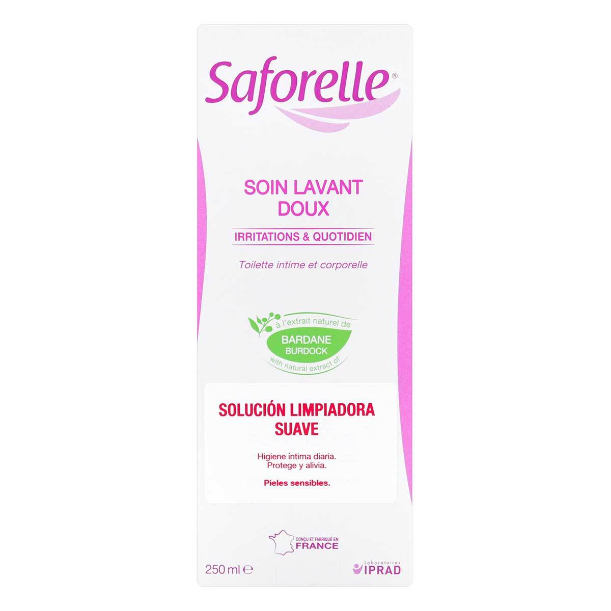Solución Limpiadora Saforelle Iprad Suave Frasco X 250 Ml.