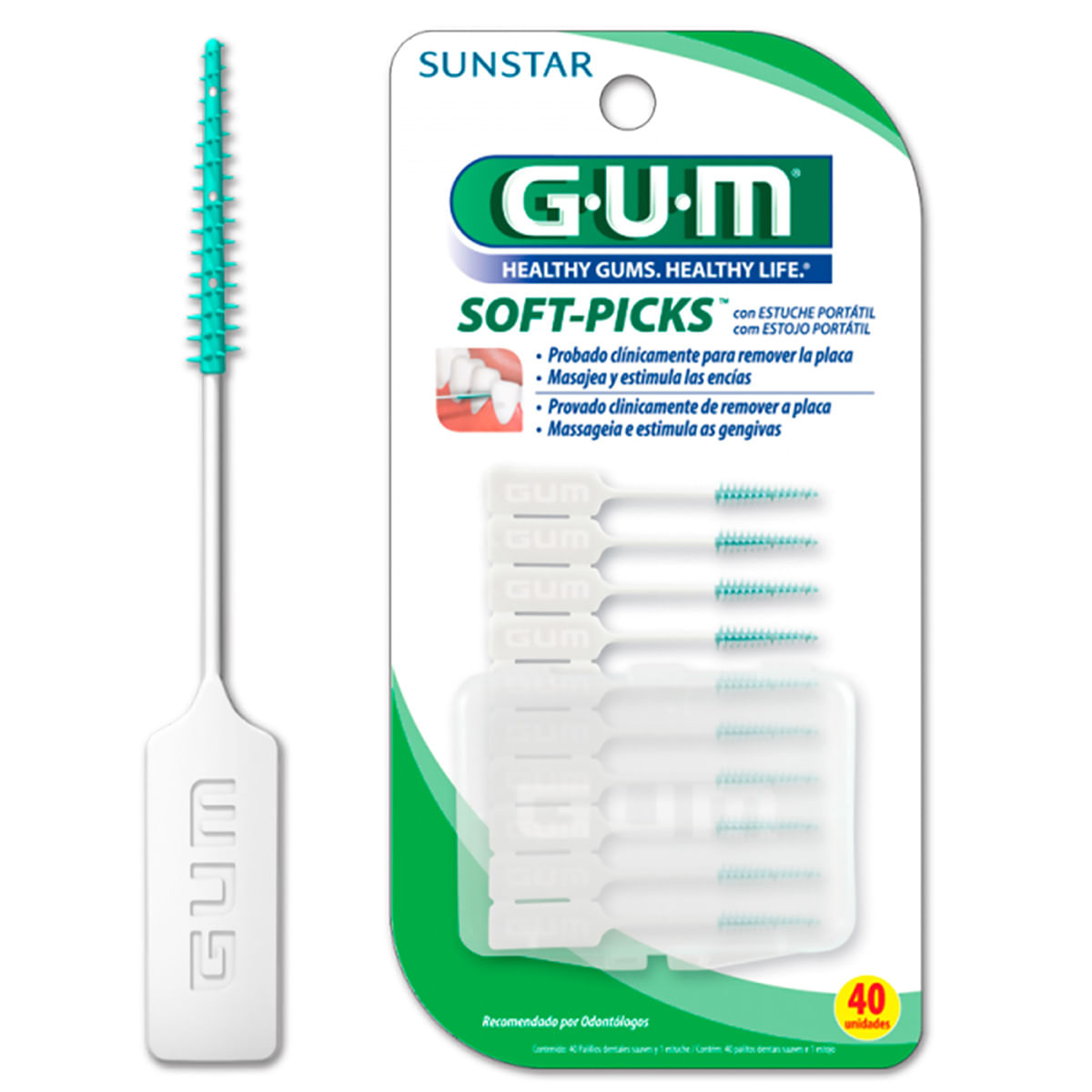 Palillo Dental Gum Sunstar Soft Picks Blister X 40 Uds.