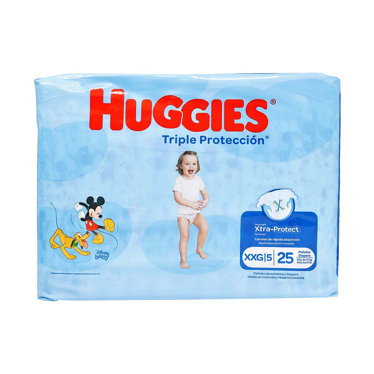 Pañales Triple Protección Etapa 5/XXG Huggies Paquete x 25 Unds
