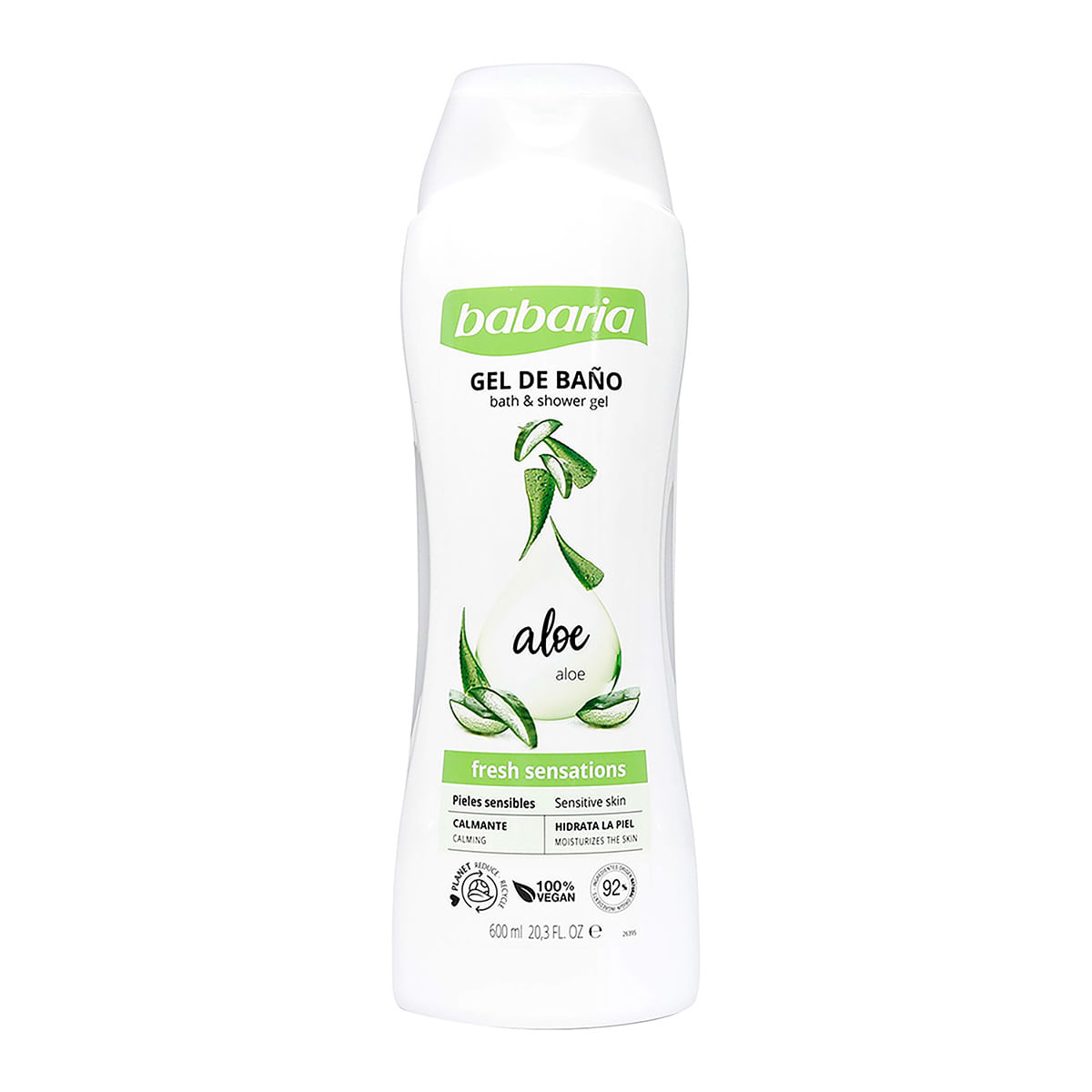Gel de Baño Aloe Vera Babaria Frasco x 600 mL