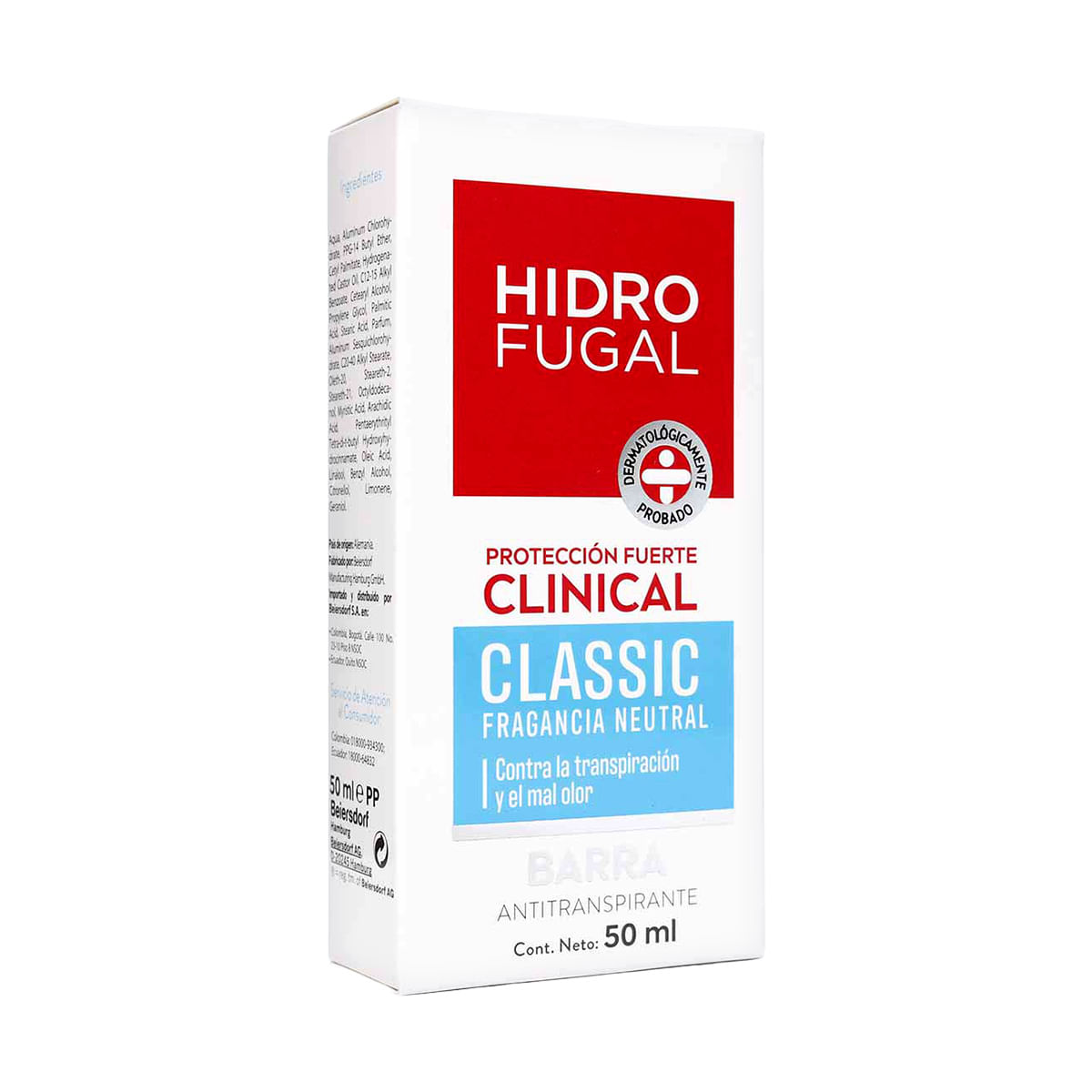 Desodorante en Barra Proteccion Fuerte Hidrofugal Tubo x 50 mL