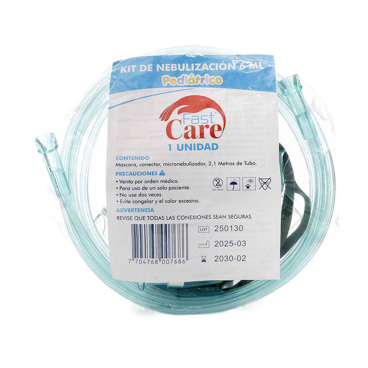 Kit de Nebulizacion 6 mL Pediatrico Fast Care Bolsa x 1 Und