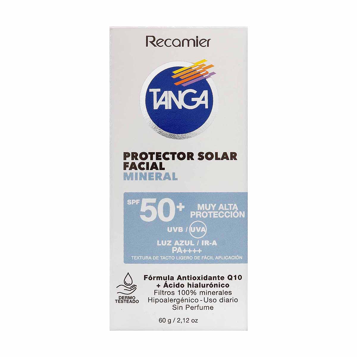 Protector Solar Facial Mineral SPF 50+ Tanga Frasco x 60g