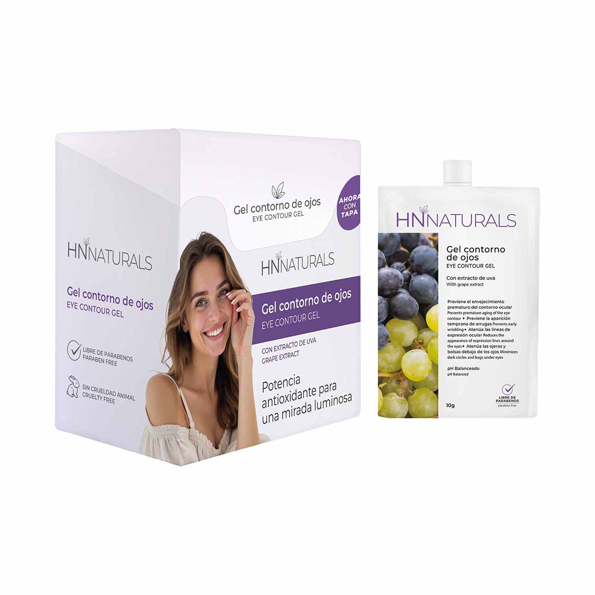 Gel Contorno de Ojos HN Naturals Caja x 12 Sobres