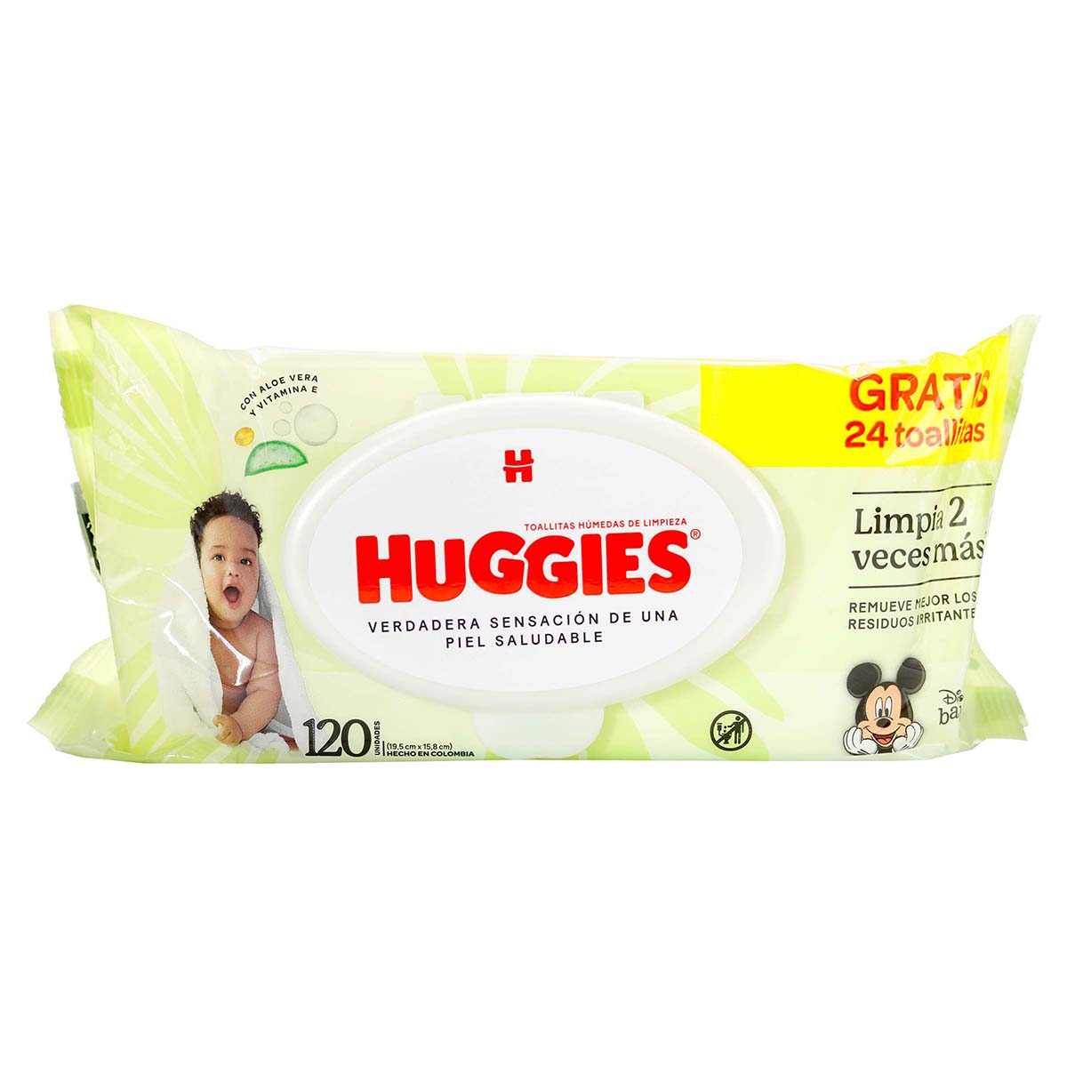 Toallitas Humedas Limpieza Efectiva Pag 96 Llv 120 Huggies Paquete x 120 Unds