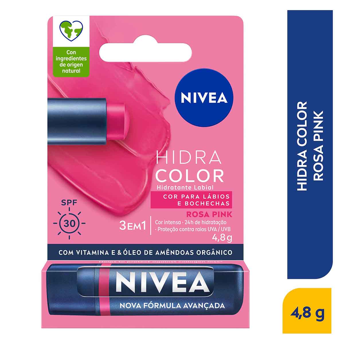 Labial Hidra Rosa Pink Nivea 4.8g Blister x 1 Und