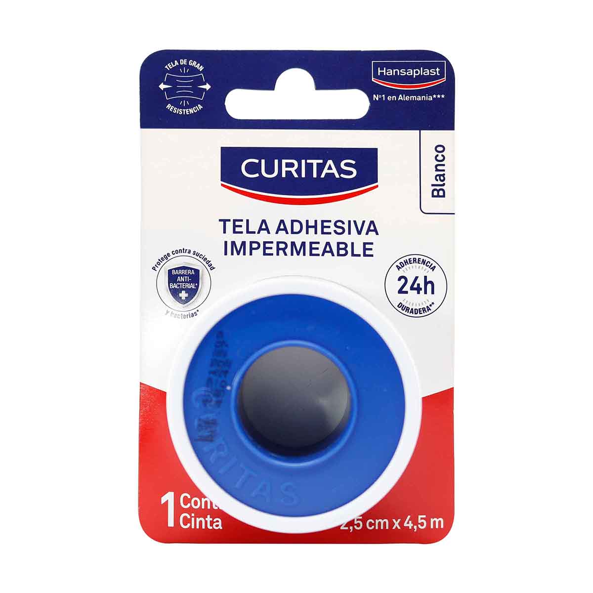 Esparadrapo Blanco 2.5cm x 4.5cm Curitas Blister x 1 Und