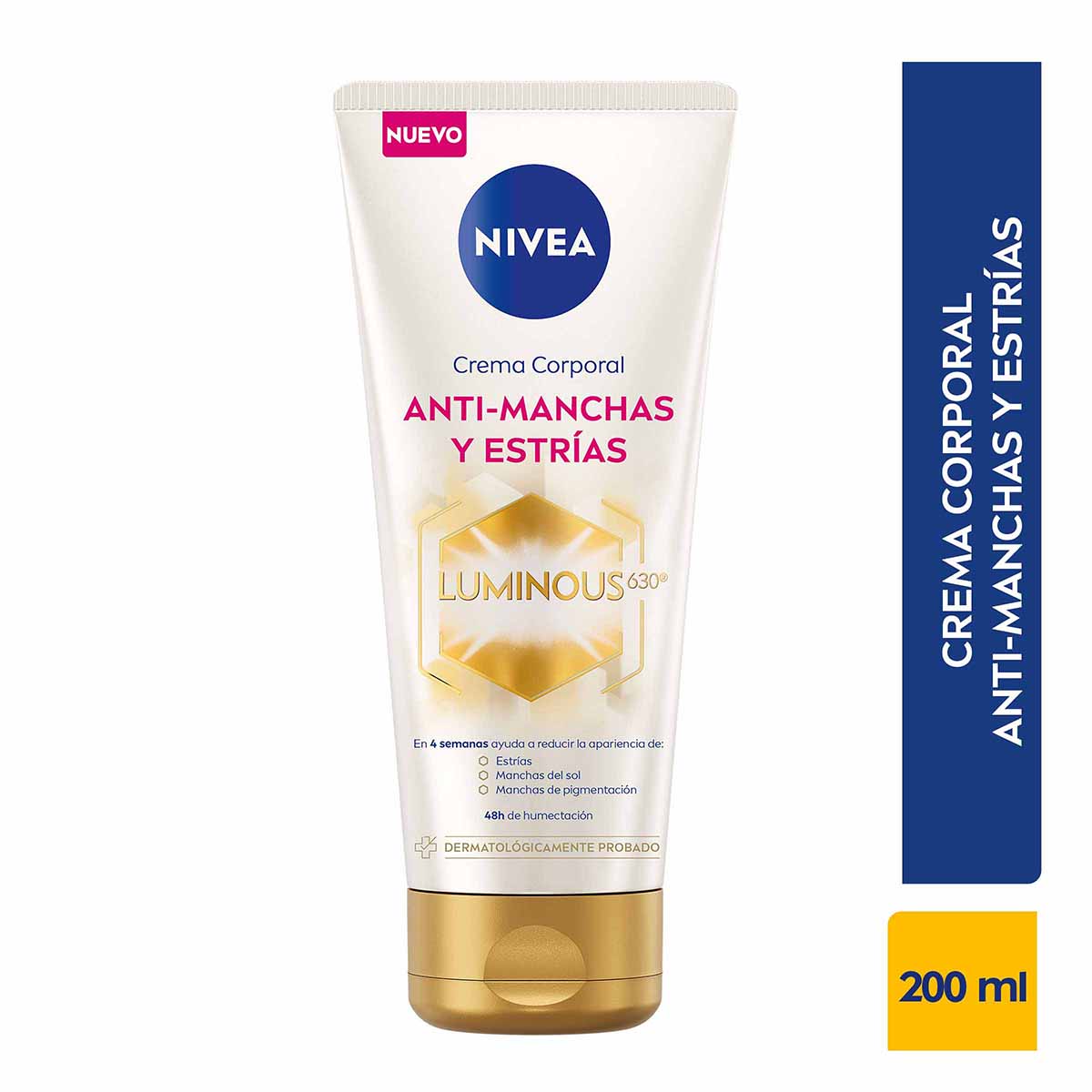 Crema Corporal Anti manchas y Estrias Luminous Nivel Tubo x 200 mL
