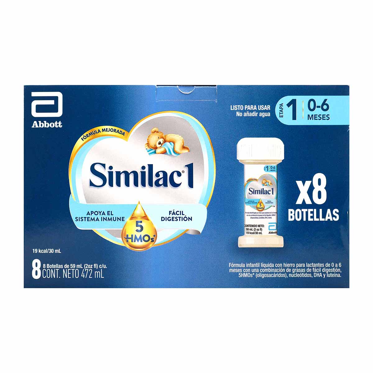 Formula Infantil Similac 1 5HMOS Caja x 8 Botellas