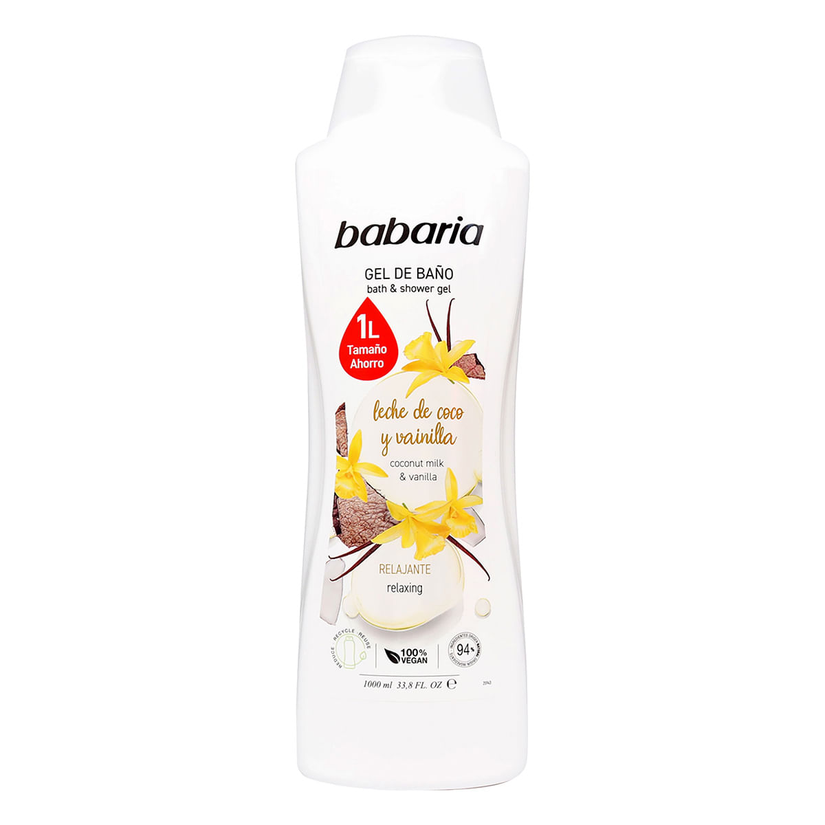 Gel de Baño Coco-Vainilla Babaria Frasco x 1000 mL