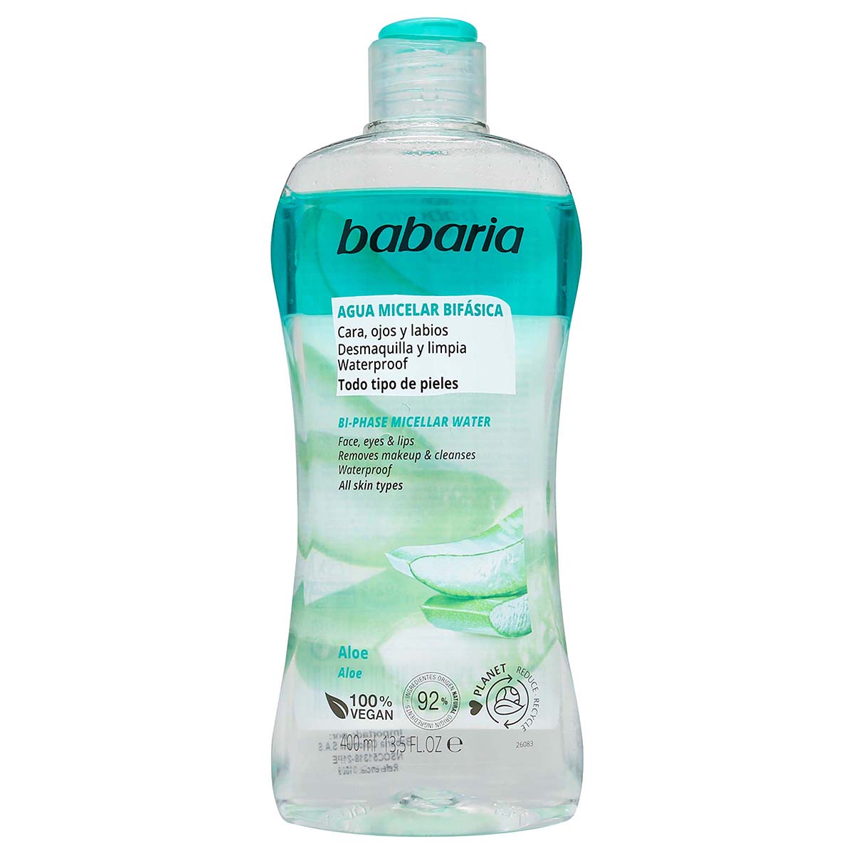 Agua Micelar Bifasica Babaria Frasco x 400 mL