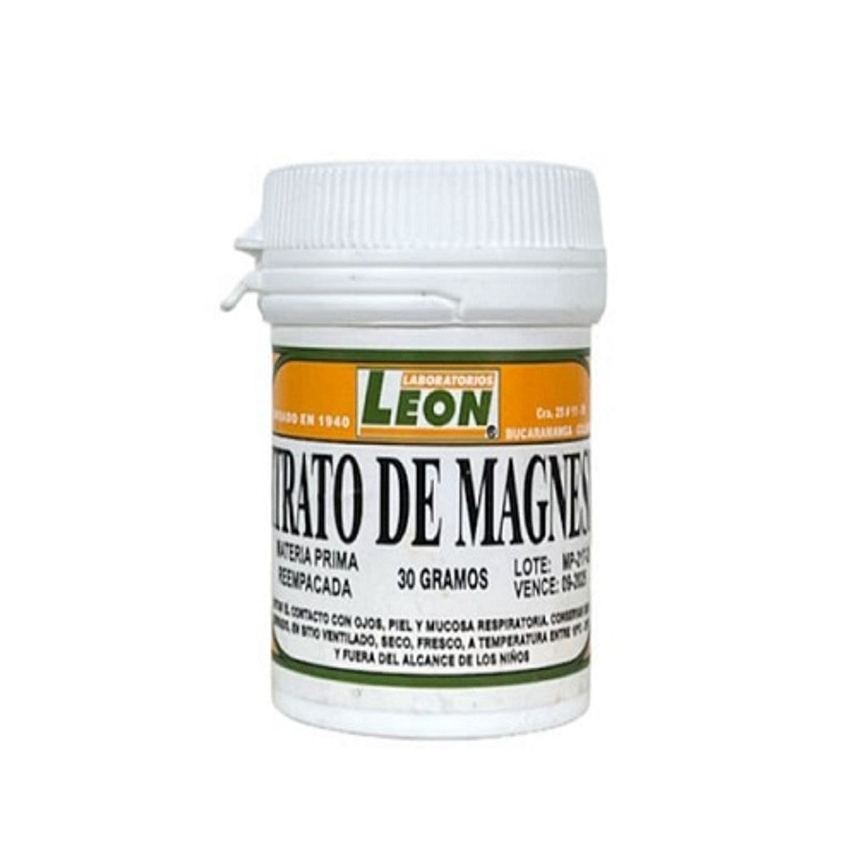 Citrato de Magnesio USP Leon Frasco x 30g