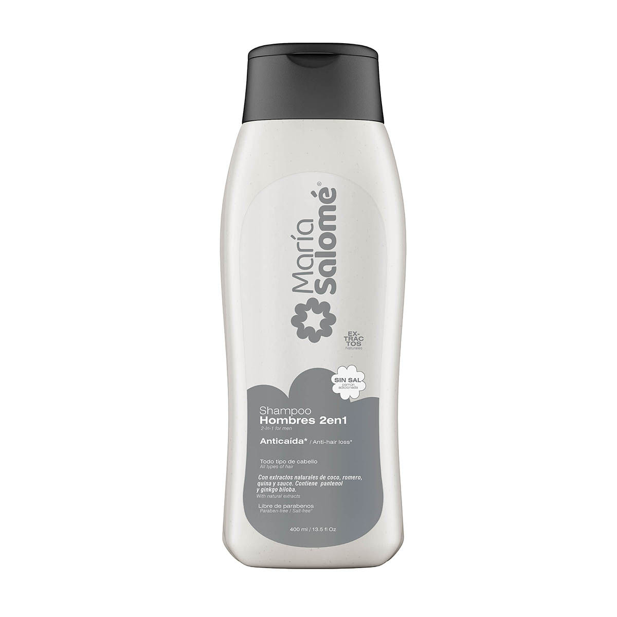 Shampoo María Salomé Anticaída Hombres 2En1 Frasco x 400 mL