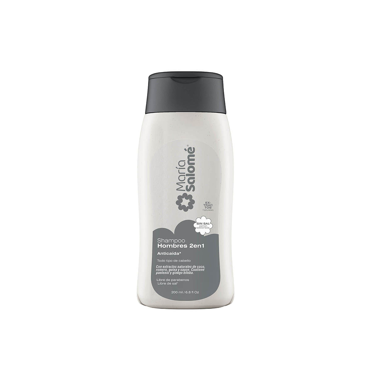 Shampoo María Salomé Anticaída Hombres 2en1 Frasco x 200 mL