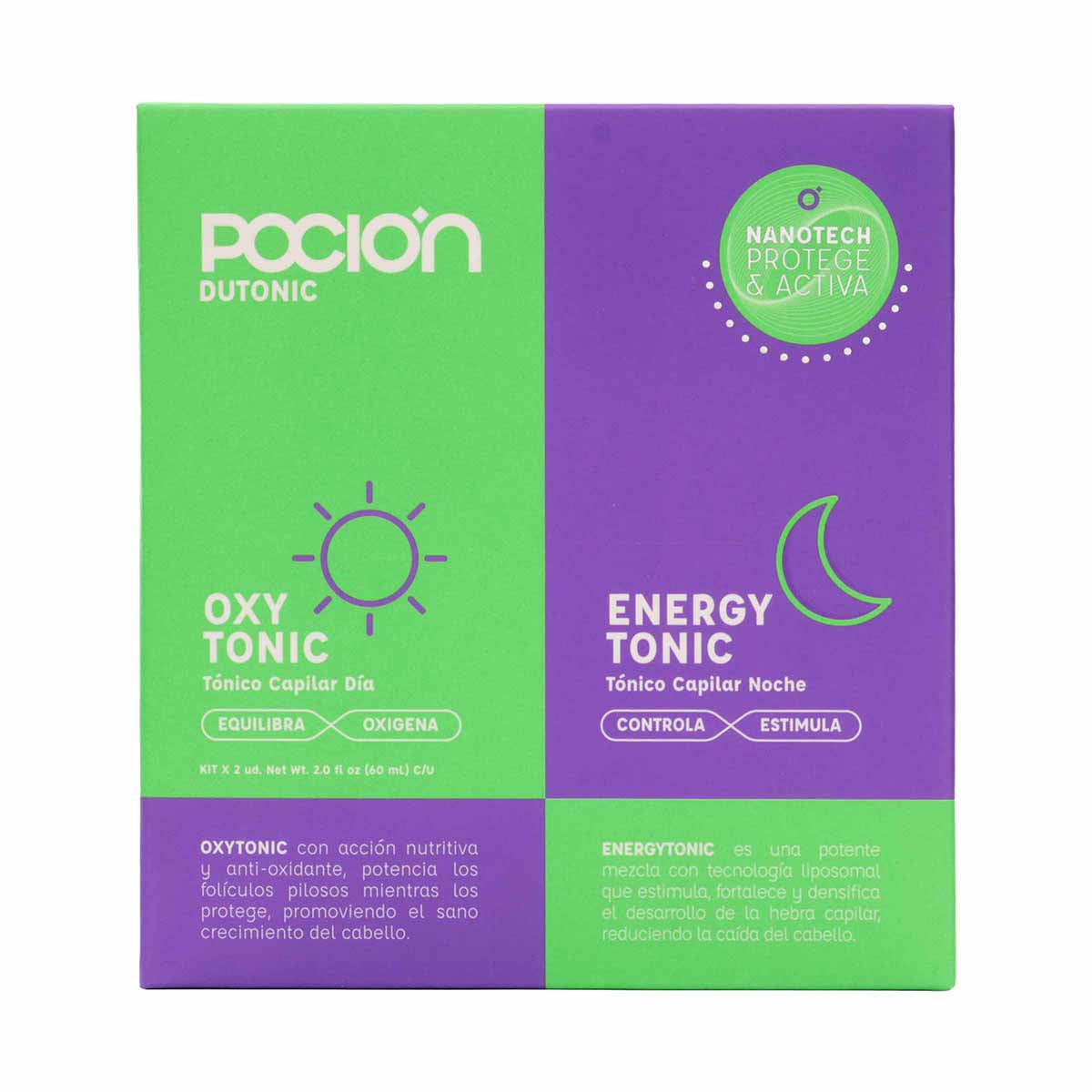Dutonic Capilar Dia-Noche Pocion 2 Frascos x 60 mL
