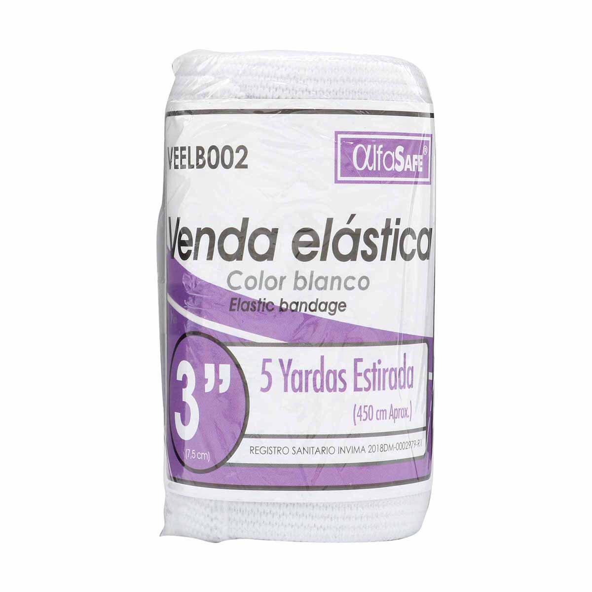 Venda Elastica 3x5 Alfa Sage Paquete x 1 Und