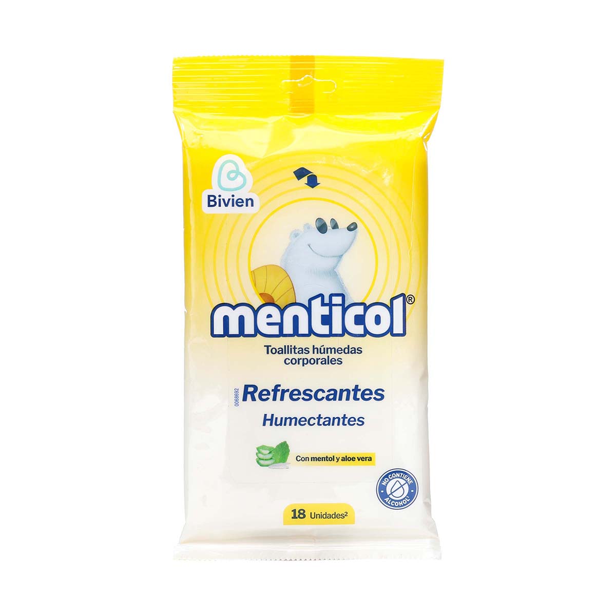Toallitas Humedas Humectantes Menticol Paquete x 18 Unds