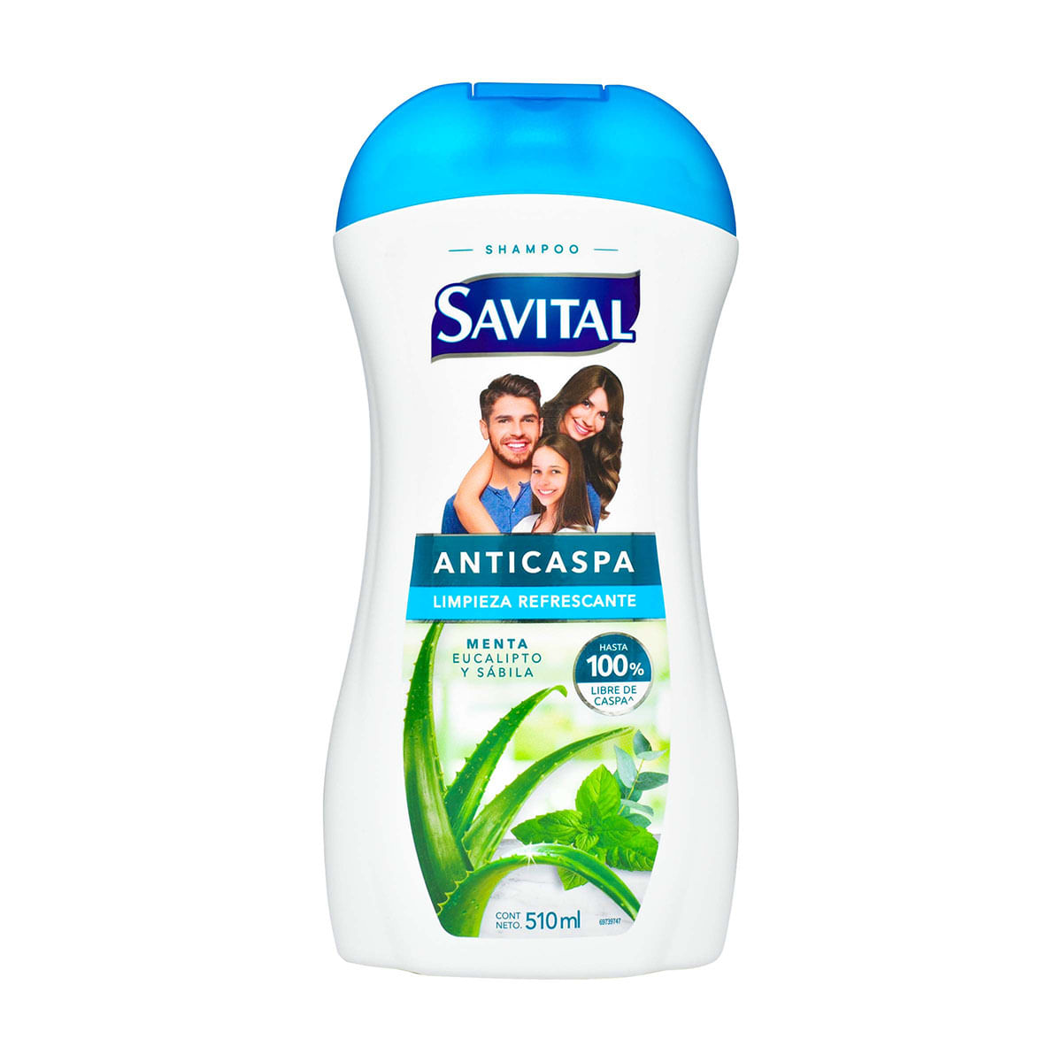 Shampoo Savital Anticaspa Limpieza Refrescante Frasco x 510 mL