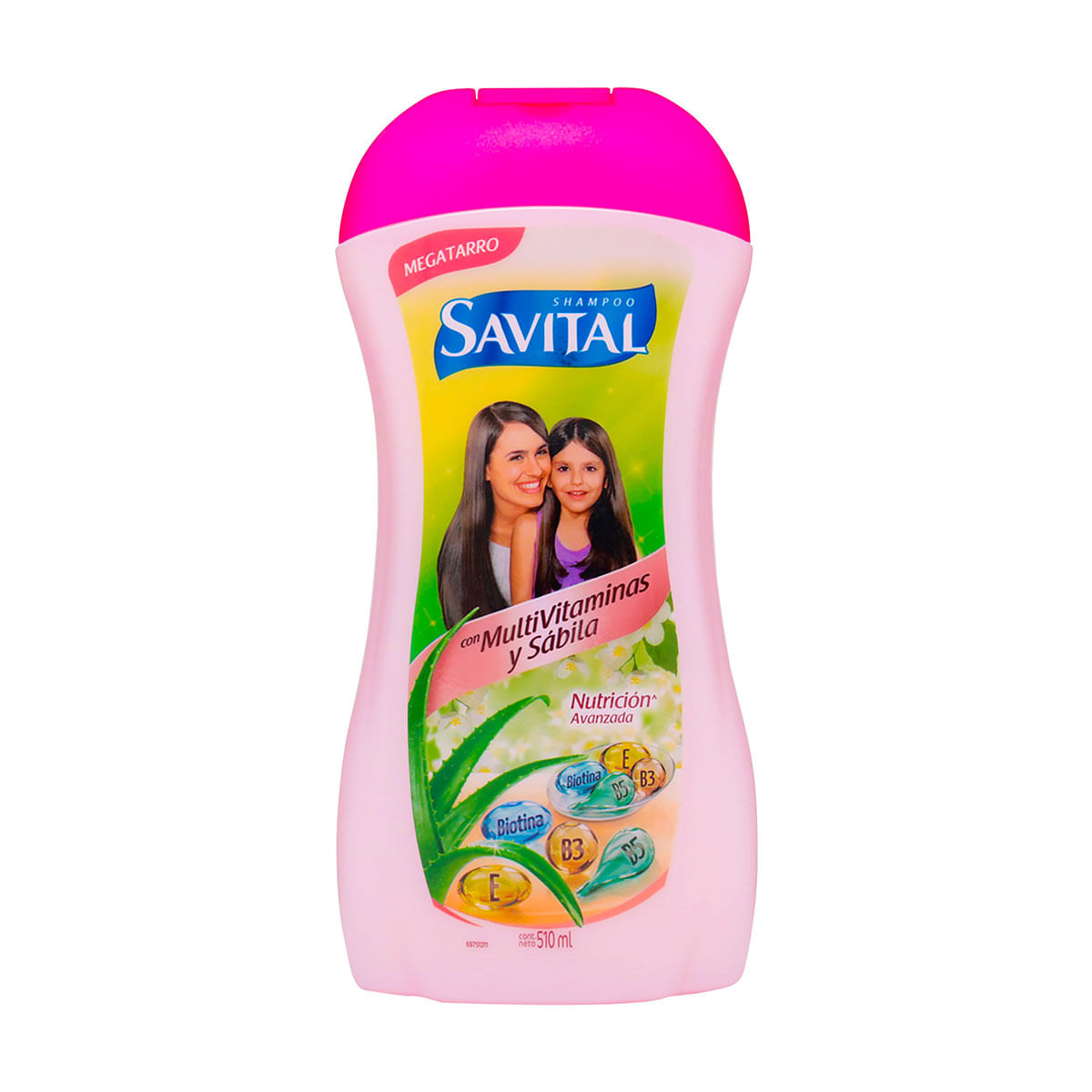 Shampoo Savital Megatarro con Multivitaminas y Sábila Frasco x 510 mL