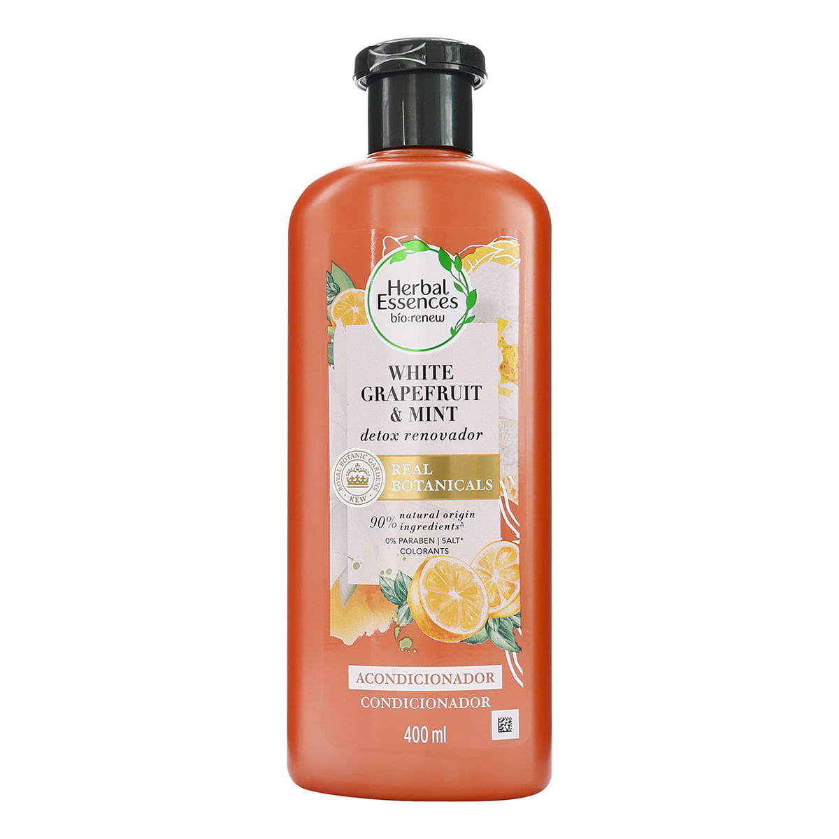 Acondicionador Toronja Blanca y Menta Real Botanicals Herbal Essences Frasco x 400 mL