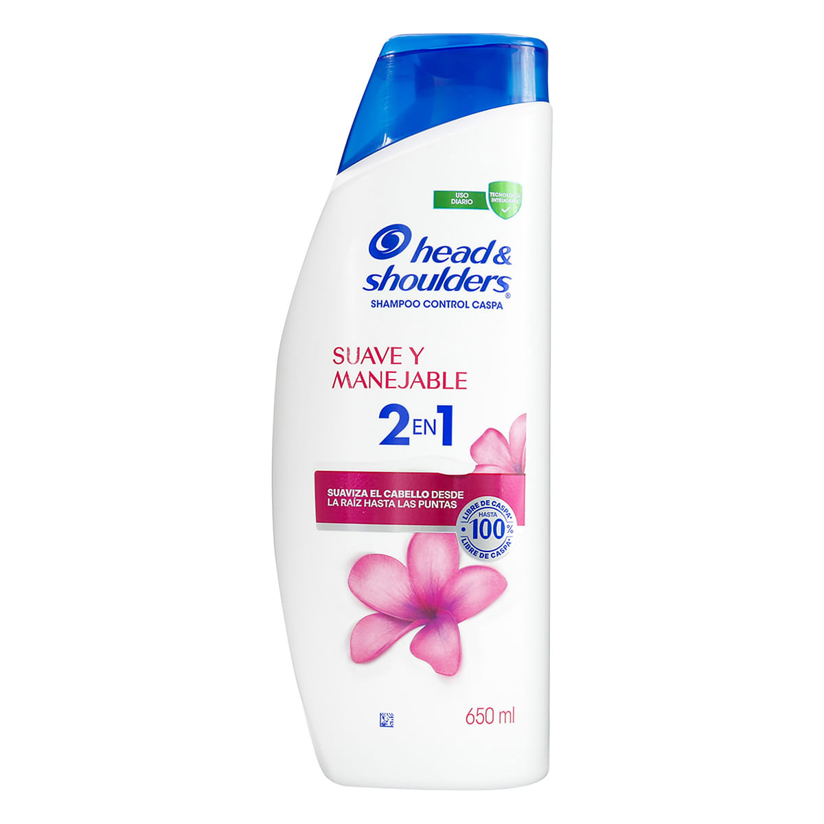 Shampoo 2 en 1 Suave y Manejable Head & Shoulders Frasco x 650 mL