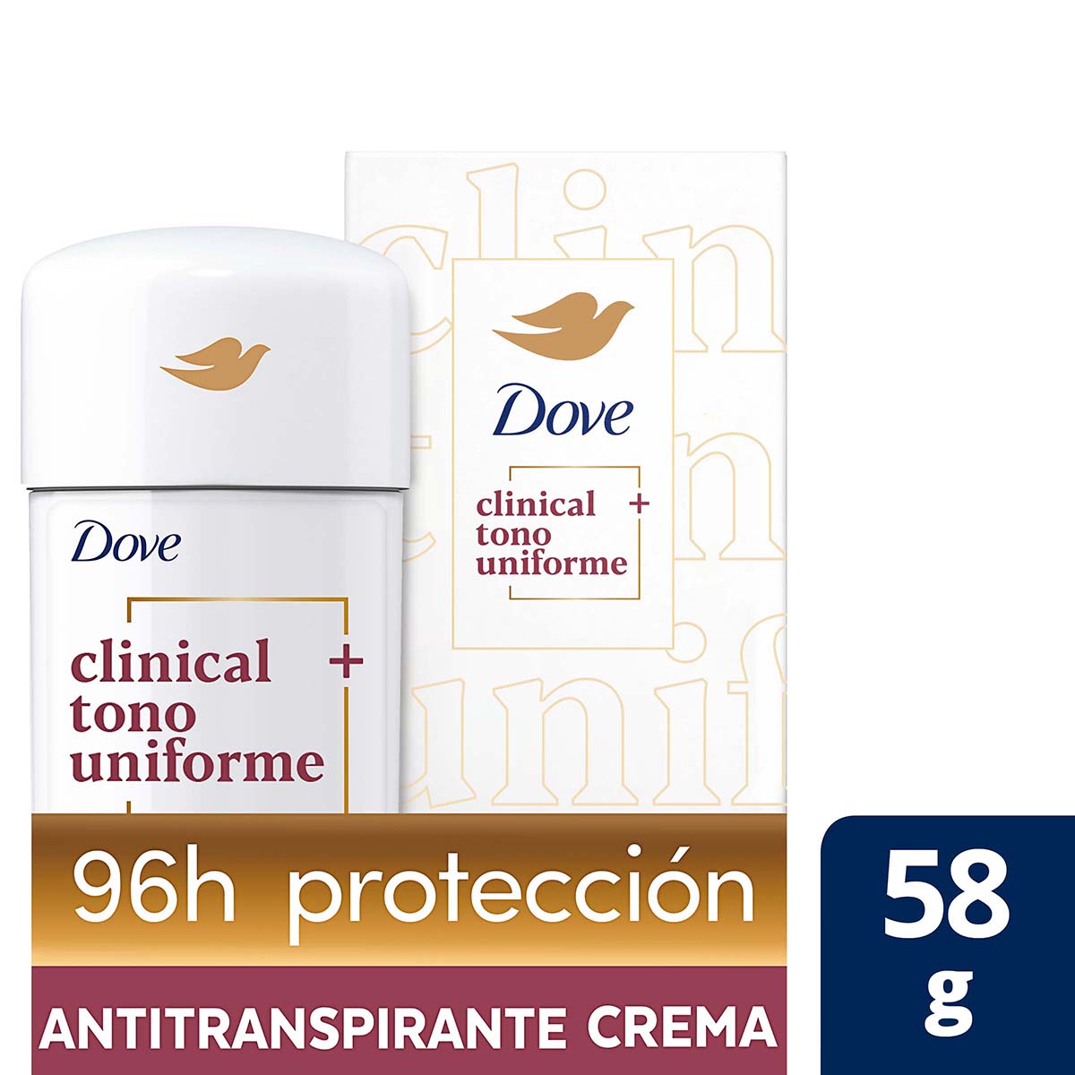 Desodorante Clinical Tono Uniforme en Barra Dove Frasco x 58g