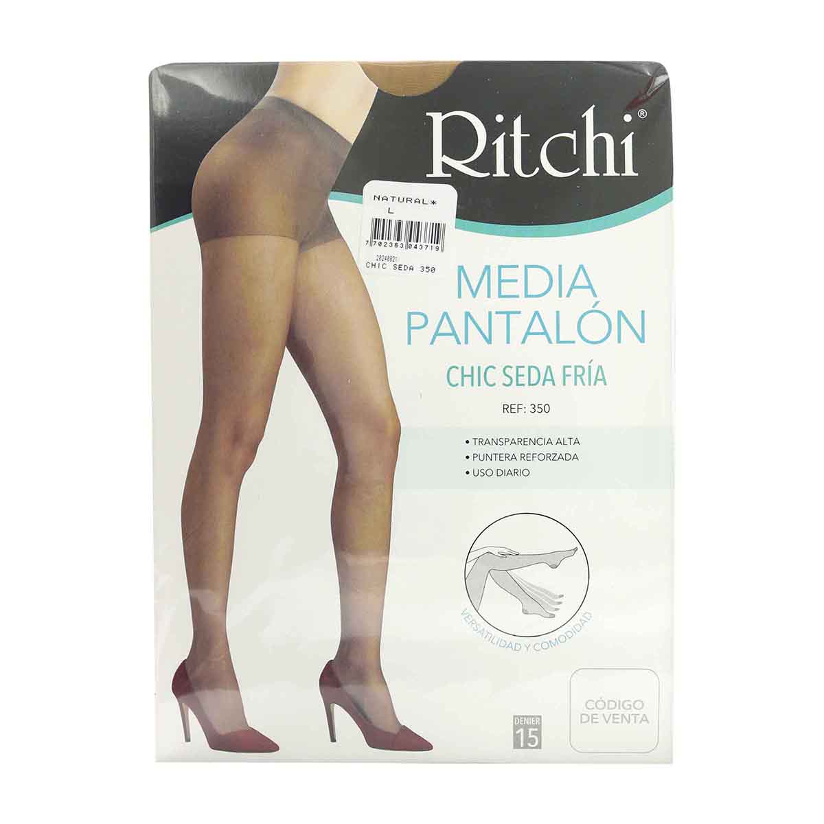 Media Pantalón Chic Seda Fría Natural Talla-L Ritchi Paquete x 1 Und