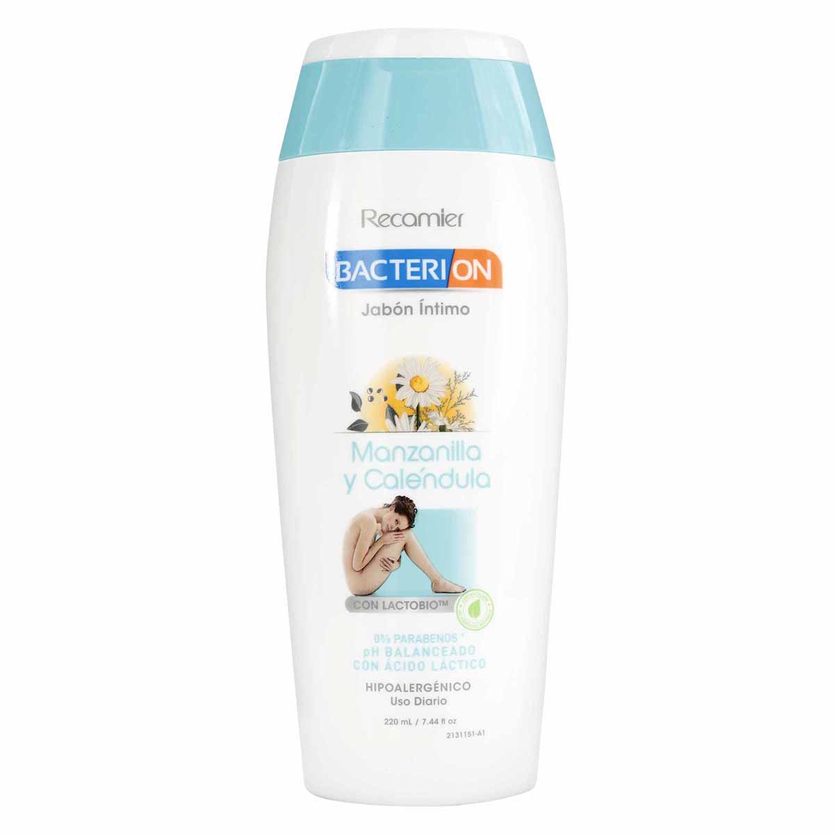 Jabón Intimo Manzanilla y Caléndula Bacterion Frasco x 220 mL