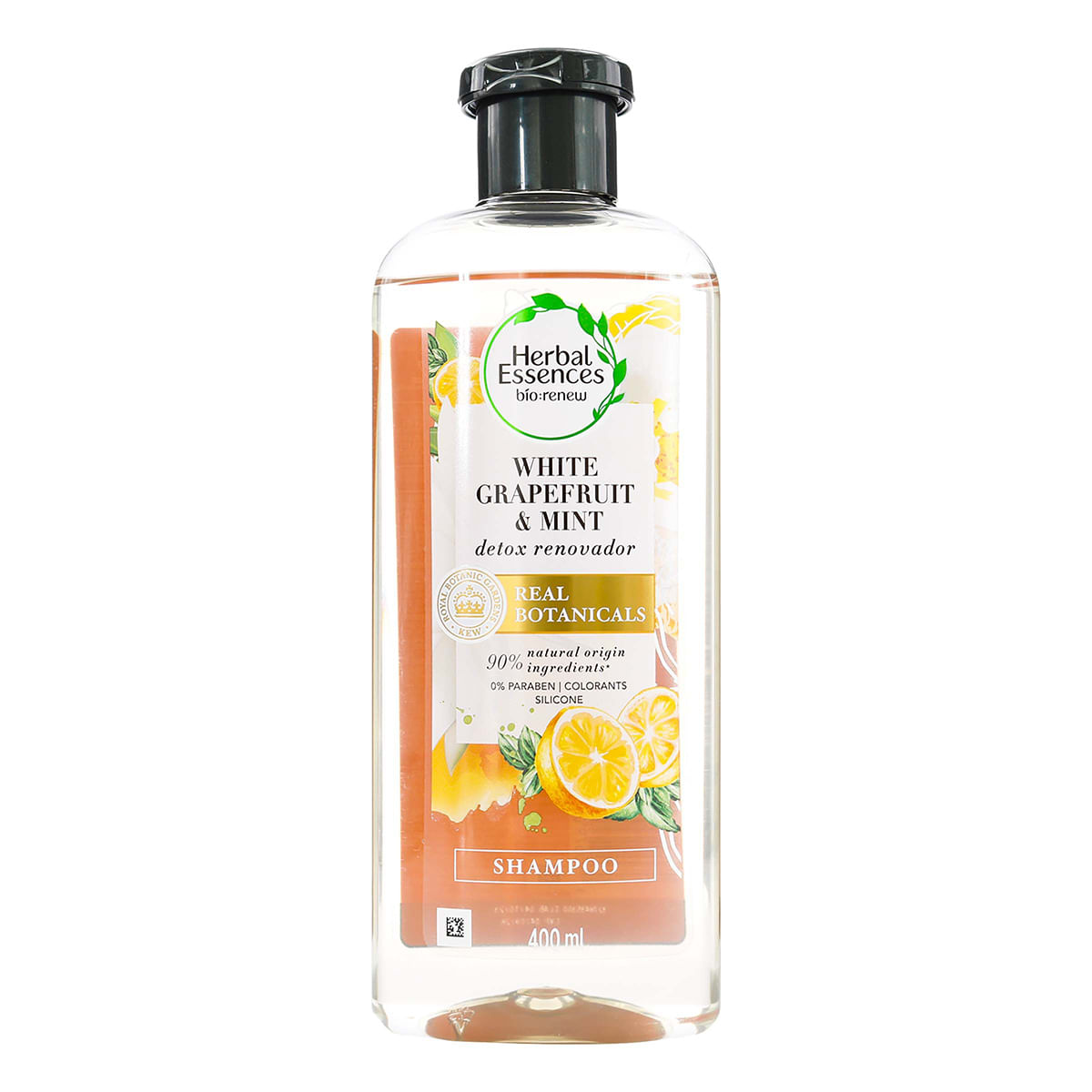 Shampoo Toronja Blanca y Menta Real Botanicals Herbal Essences Frasco x 400 mL