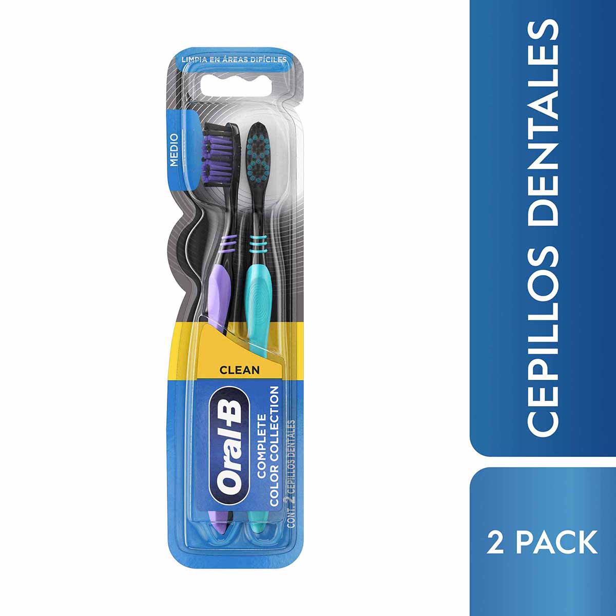 Cepillo Dental Clean Complete Color Collection T. Media Oral-B Blíster x 2 Und