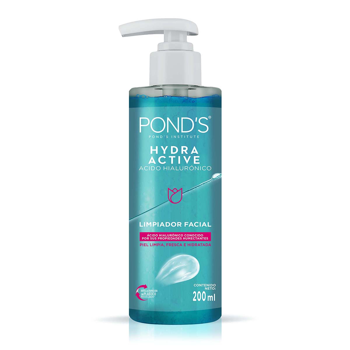 Limpiador Facial Hydra Active Acido Hialurónico Ponds Frasco x 200 mL