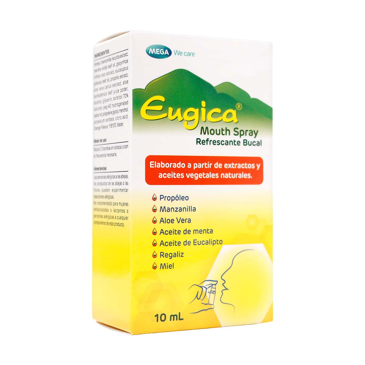 Refrescante Bucal Mount Spray Eugica Frasco x 10 mL