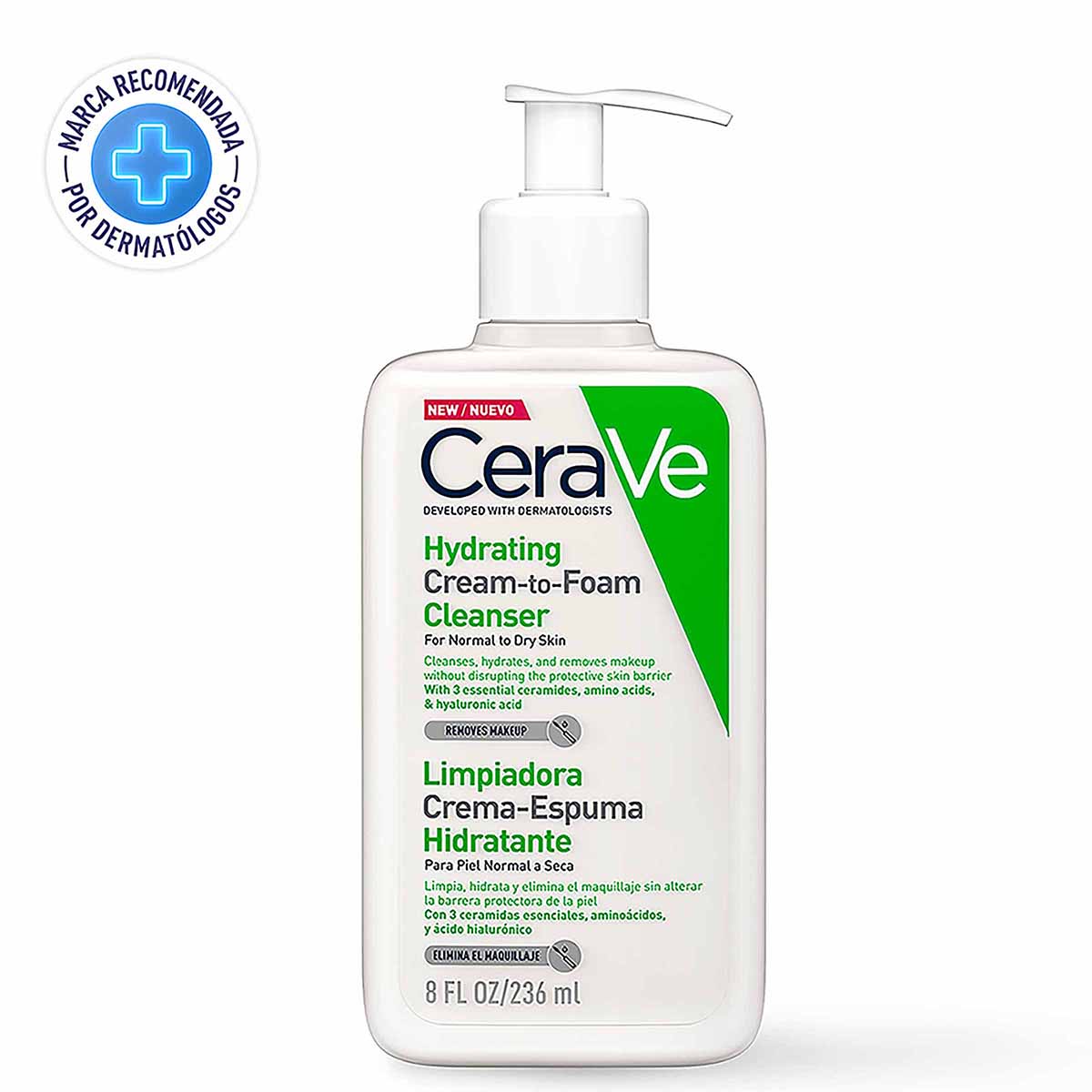 Limpiador Crema a Espuma CeraVe Frasco x 236 mL