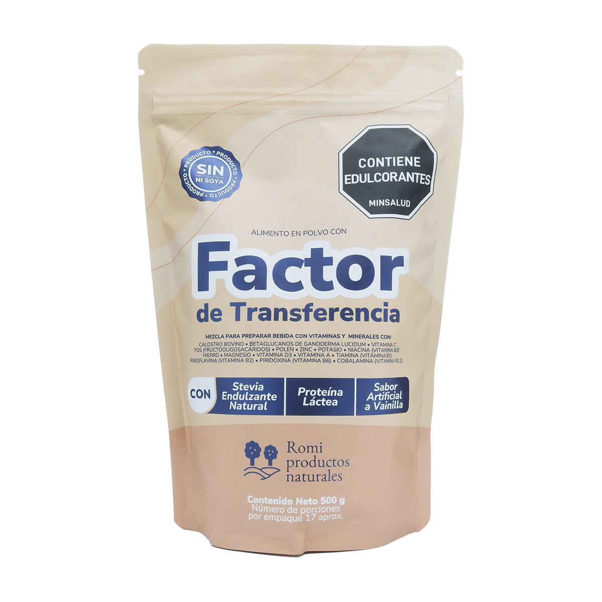 Alimento en Polvo con Factor de Transferencia Mineralin Paquete x 500g
