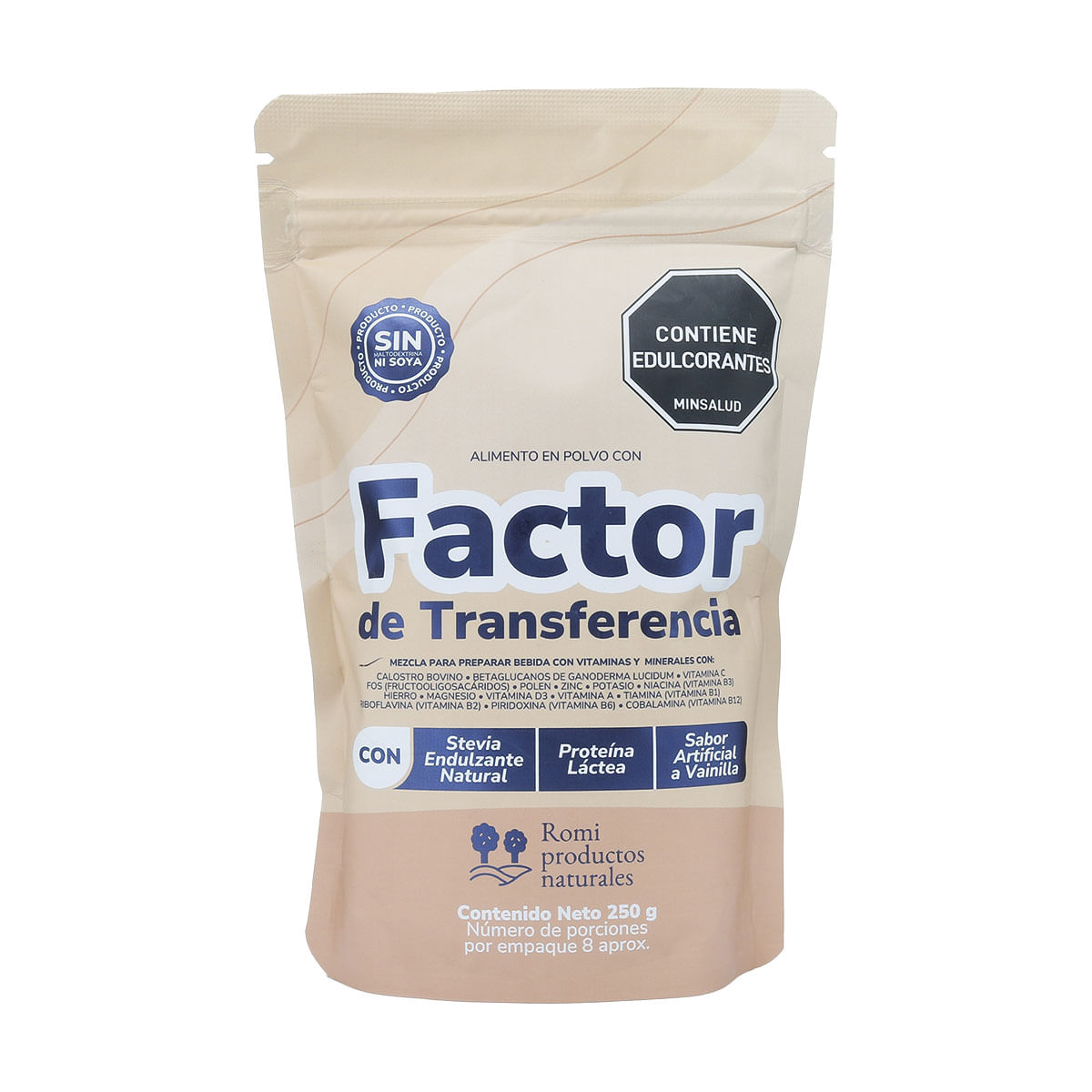 Alimento en Polvo con Factor de Transferencia Mineralin Paquete x 250g