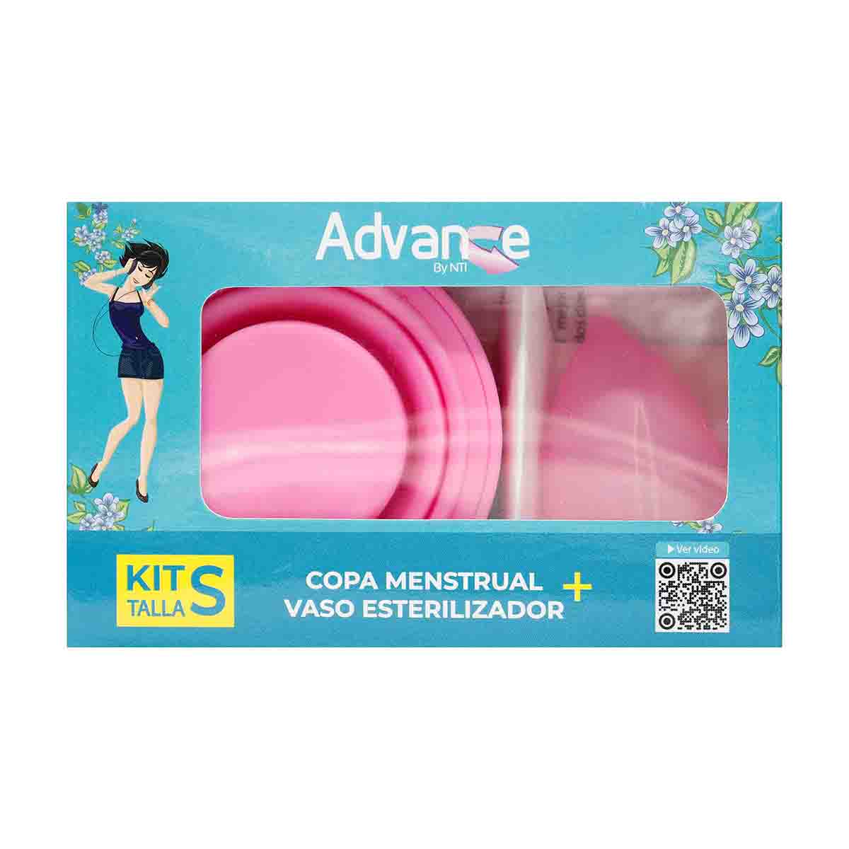 Kit Copa Menstrual Talla S + Vaso Esterilizador Advance Caja x 1 Und