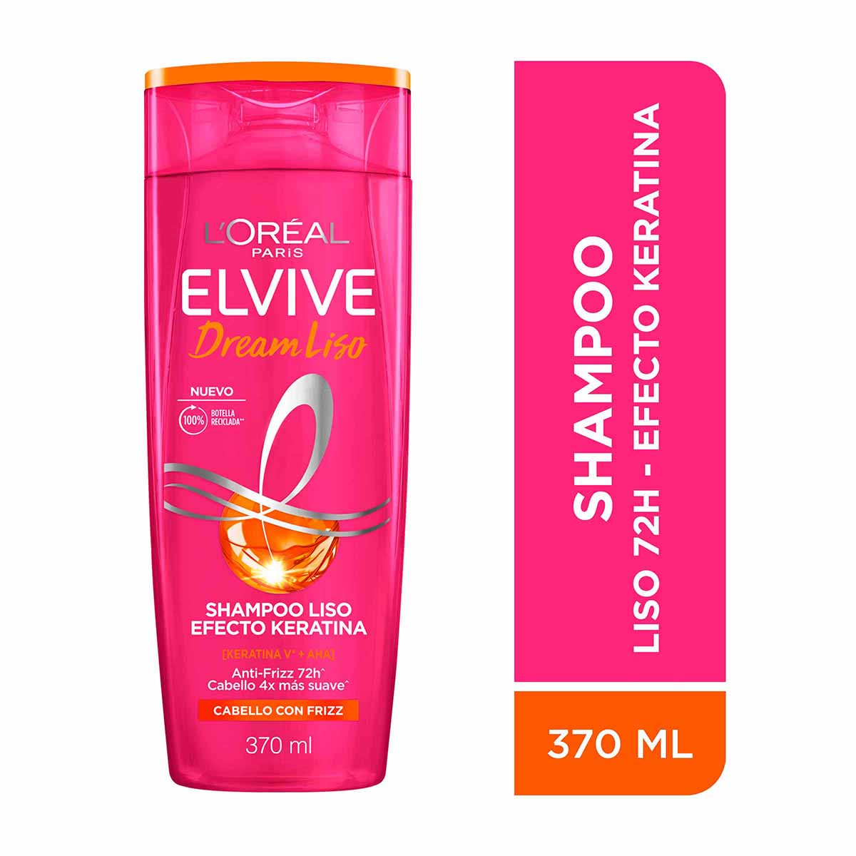 Shampoo Dream Liso Efecto Keratina Elvive LOréal Paris Frasco x 370 mL