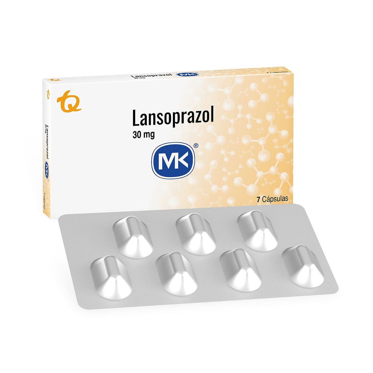 Lansoprazol 30 Mg Mk Caja X 7 Cápsulas.