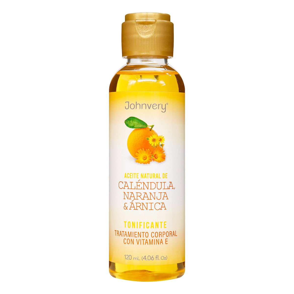 Tratamiento Corporal Johnvery Caléndula-Naranja y Árnica Tonificante Frasco x 120 mL