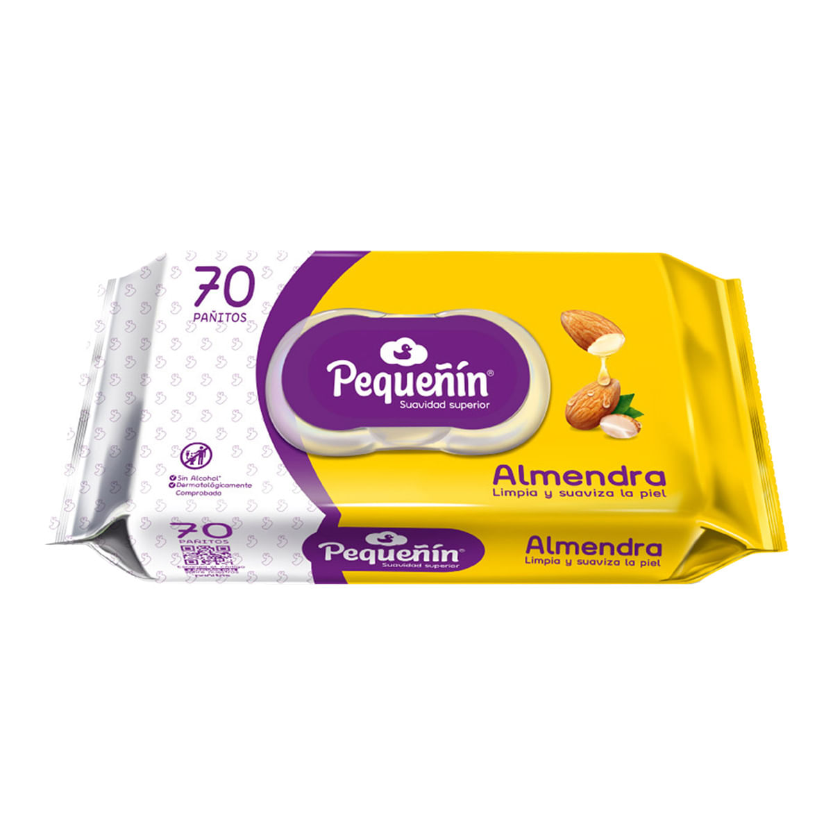 Pañitos Húmedos Pequeñín Almendra Paquete x 70 uds
