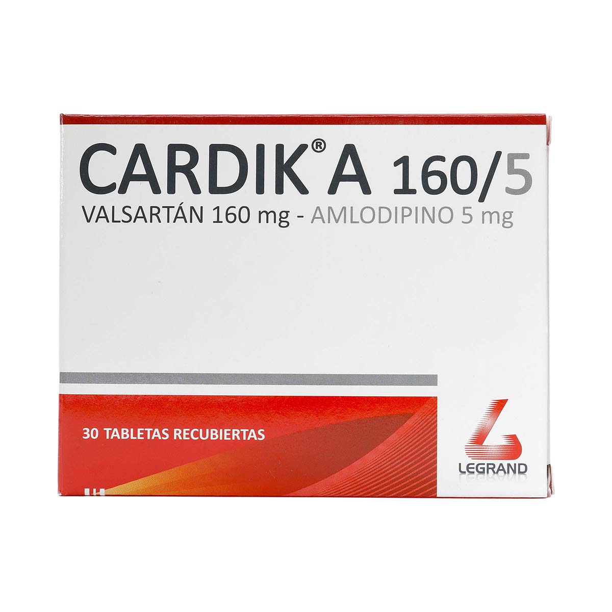 Cardik A Valsartán 160mg-Amlodipino 5mg Legrand Caja x 30 Tabletas