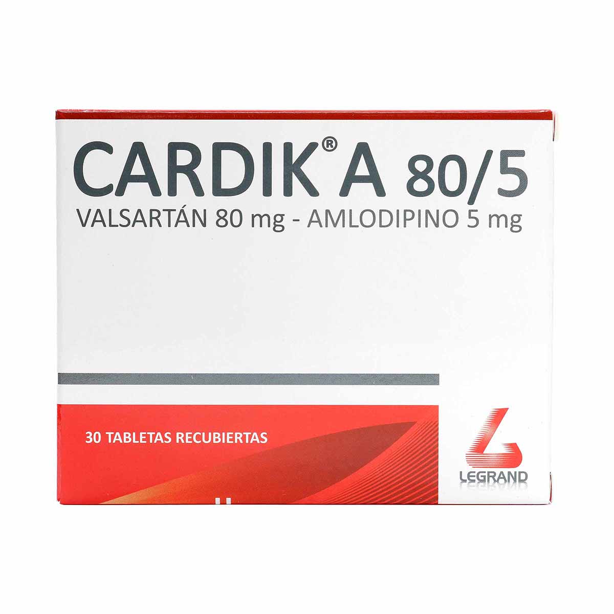 Cardik A Valsartán 80mg-Amlodipino 5mg Legrand Caja x 30 Tabletas