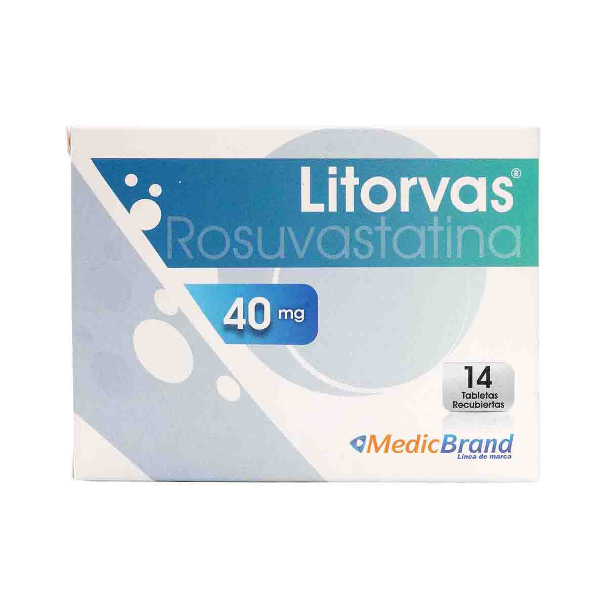 Litorvas Rosuvastatina 40mg MedicBrand Caja x 14 Tabletas