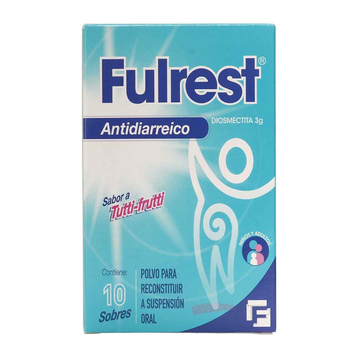 Antidiarreico Fulrest Diosmectita 3g Farma de Colombia Caja x 10 Sobres